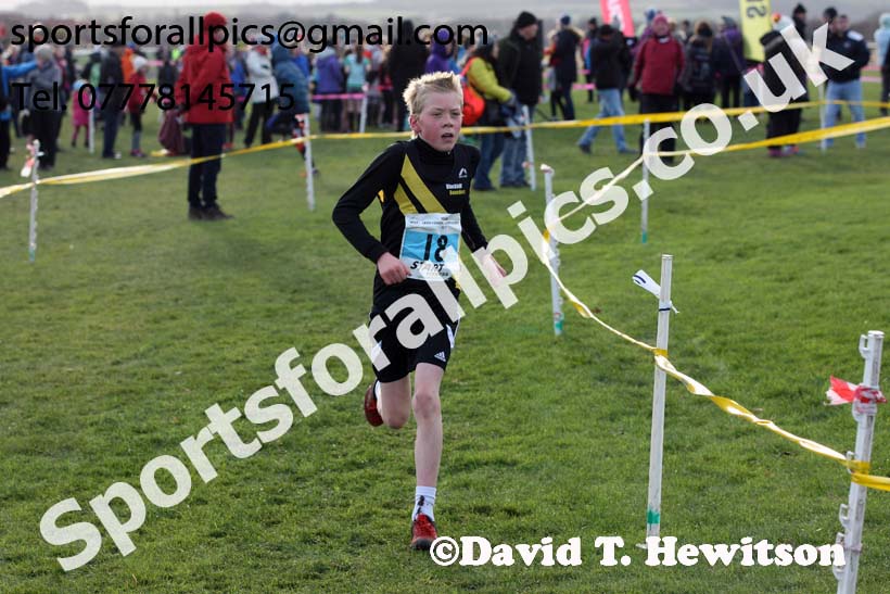 Boys under-13 North Eastern Cross Country, Redcar. Photo:  David T. Hewitson/Sports for All Pics